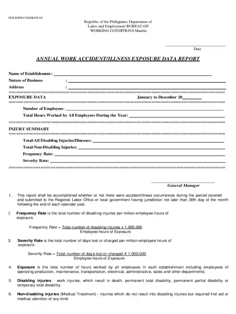 dole annual work accident illness Preview on Page 1
