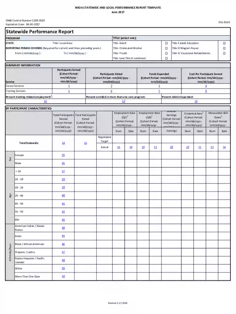 1205-0526 Supporting Statement Preview on Page 1