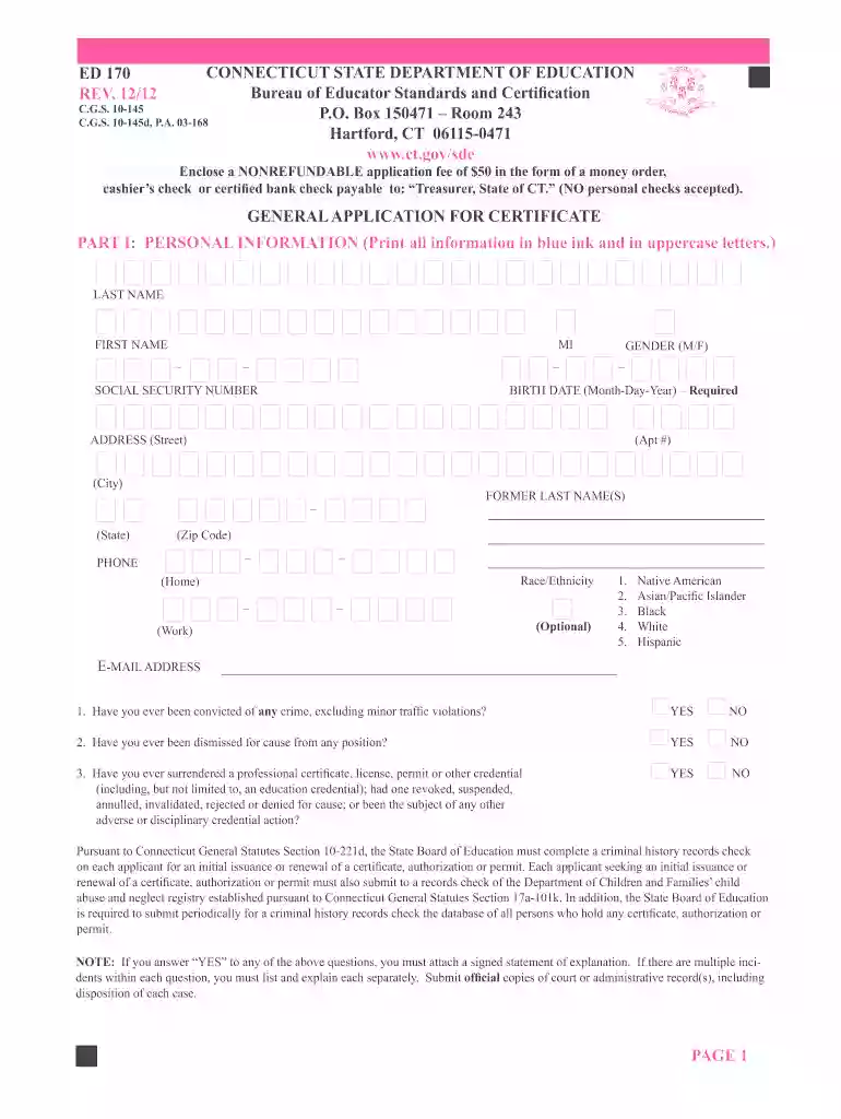 ed 125 form ct Preview on Page 1