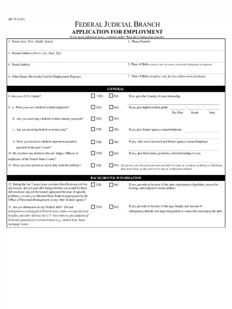ao 78 form Preview on Page 1
