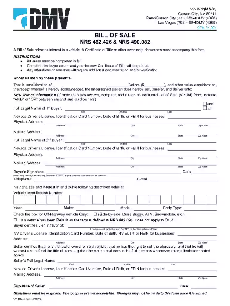 dmv nevada forms Preview on Page 1