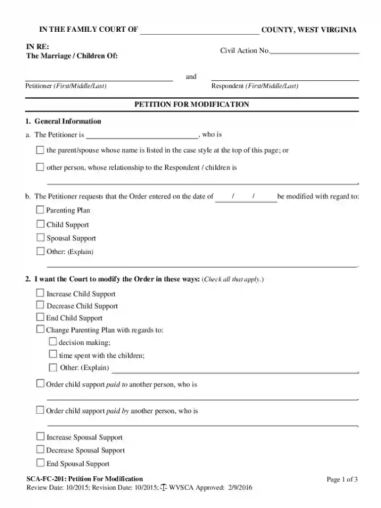 West Virginia Respondent's Divorce Answer Packet Instructions Preview on Page 1