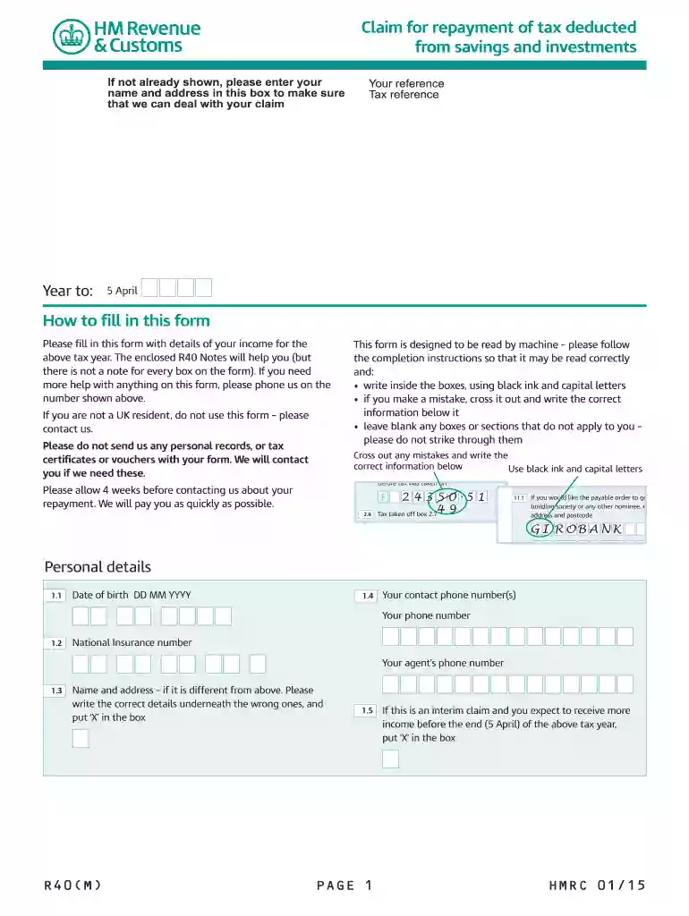r40 form Preview on Page 1