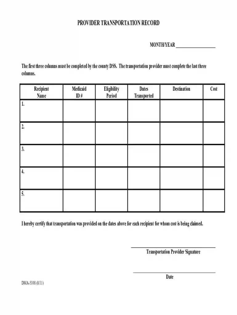 Provider Enrollment and Maintenance - Transportation Preview on Page 1