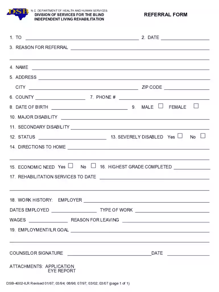 Referral Form Preview on Page 1