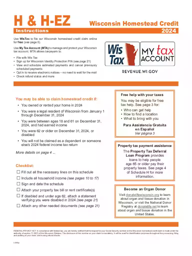 2024 I-152 Form 1NPR Instructions - Wisconsin Income Tax Preview on Page 1