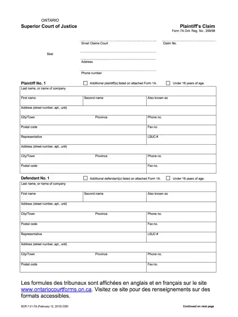 form 7a Preview on Page 1