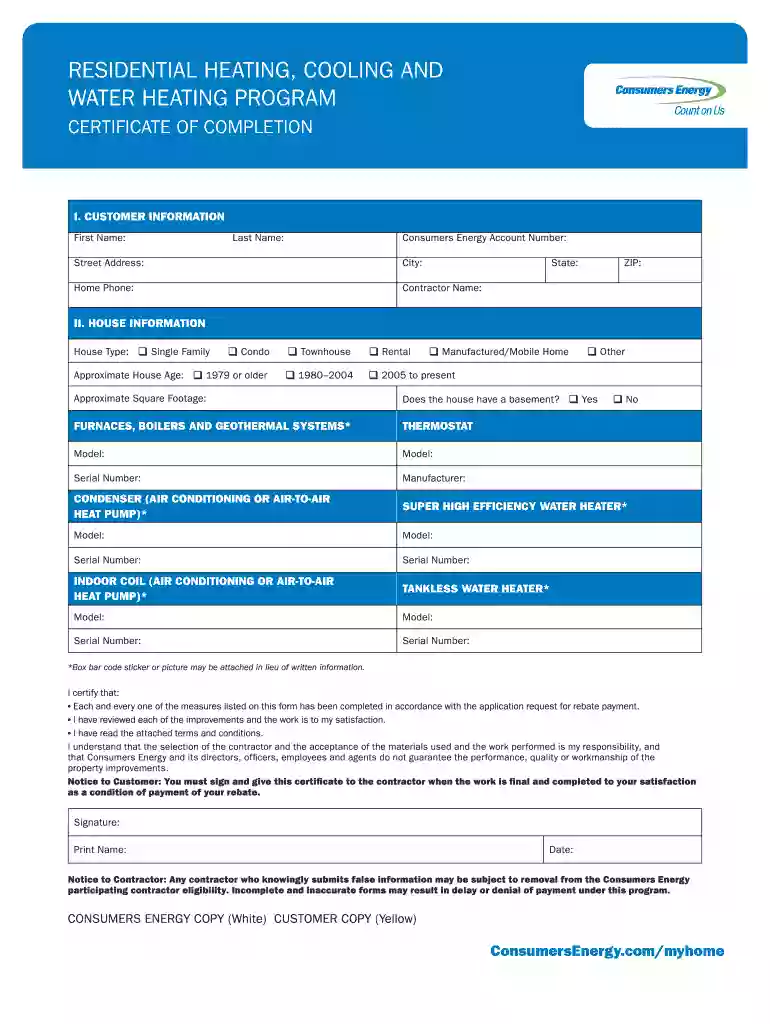 consumers energy medical certification form Preview on Page 1
