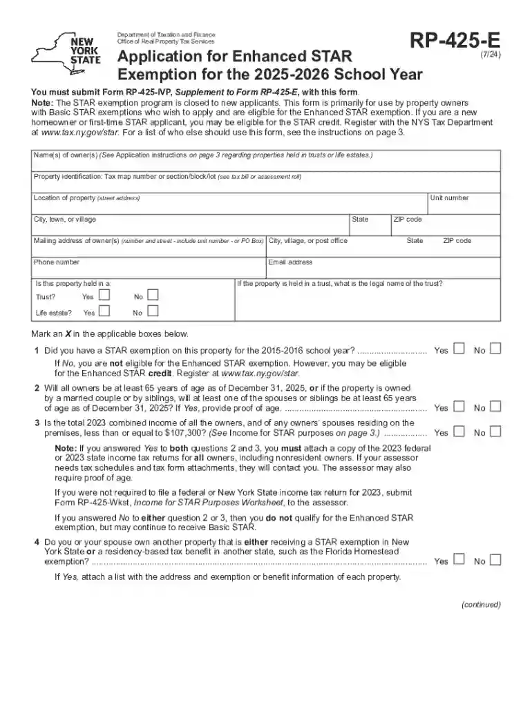 nys enhanced star application form Preview on Page 1