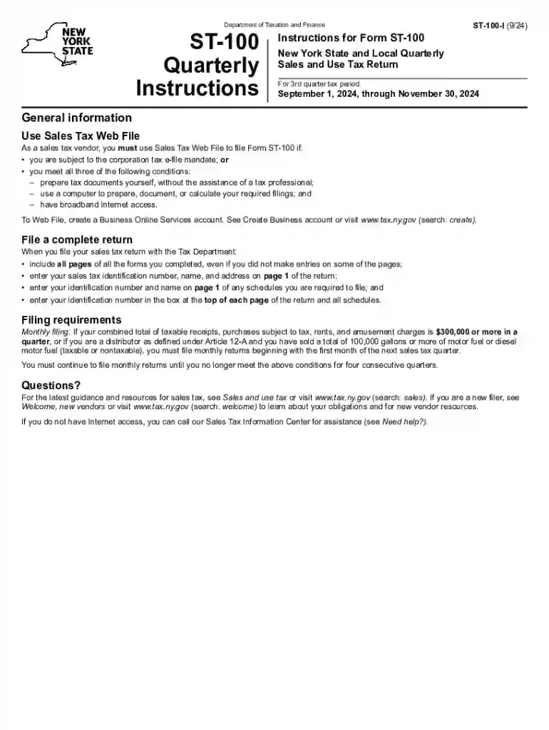 nys 100 form Preview on Page 1