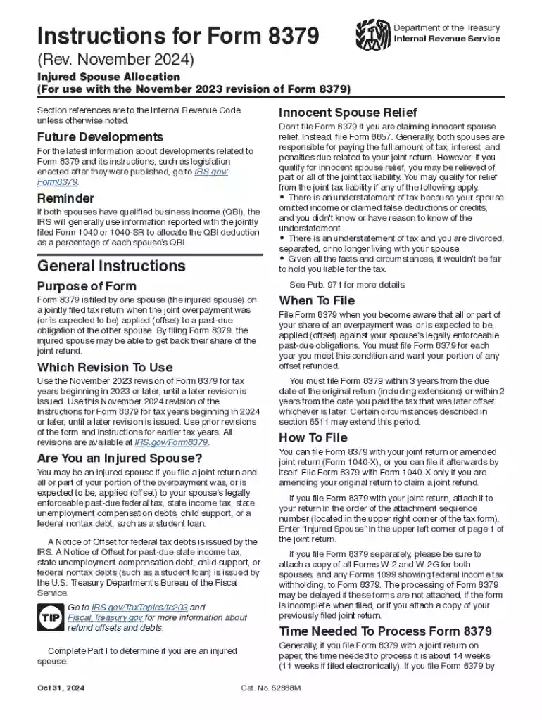 8379 irs instructions Preview on Page 1