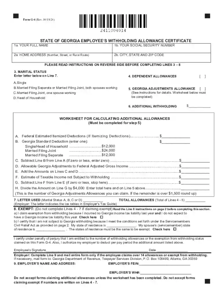 georgia withholding employer Preview on Page 1