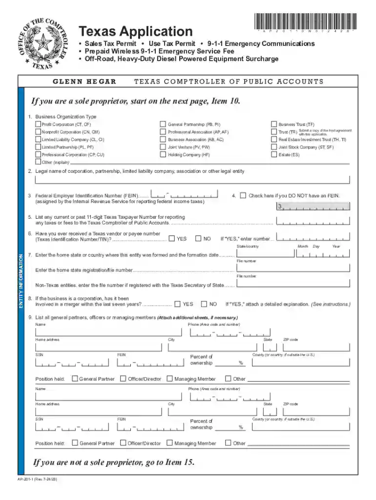 form ap 201 instructions Preview on Page 1