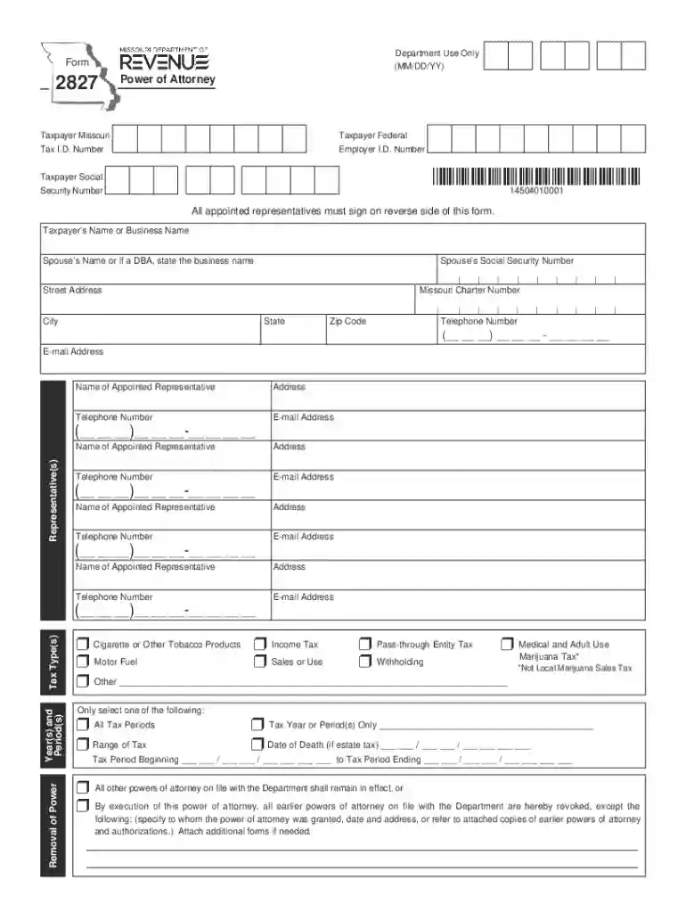missouri poa form Preview on Page 1