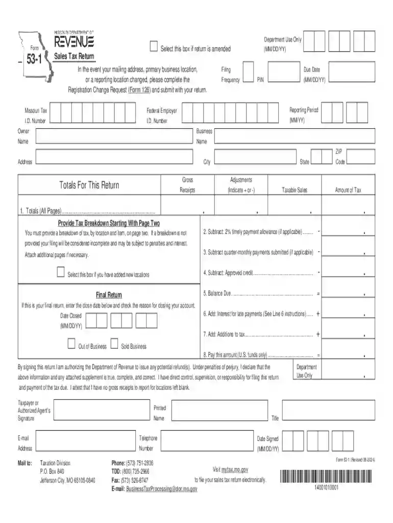 missouri jurisdiction codes Preview on Page 1