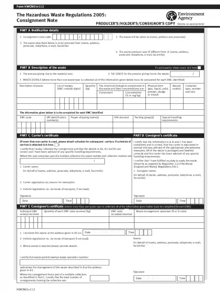 Consignment Note Template - Fill Online, Printable, Fillable Preview on Page 1