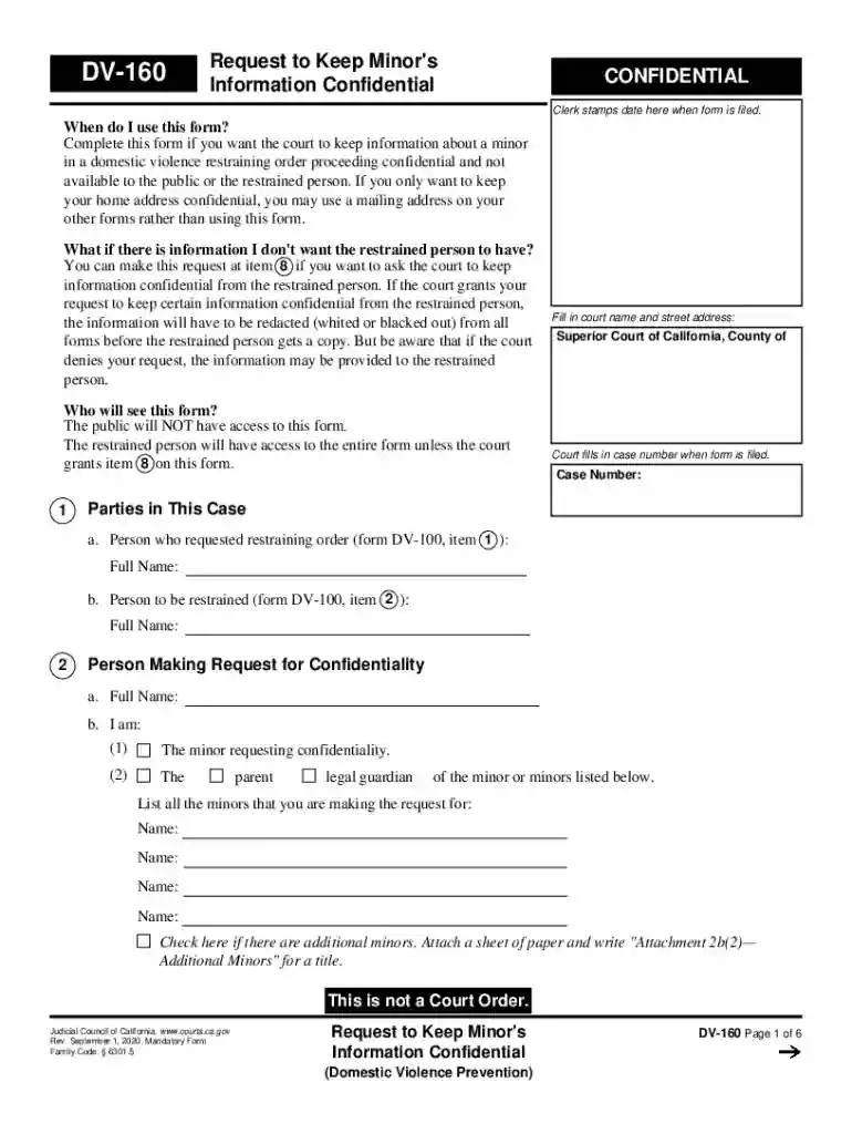 Rule 5 382 Request to make minor's information Preview on Page 1