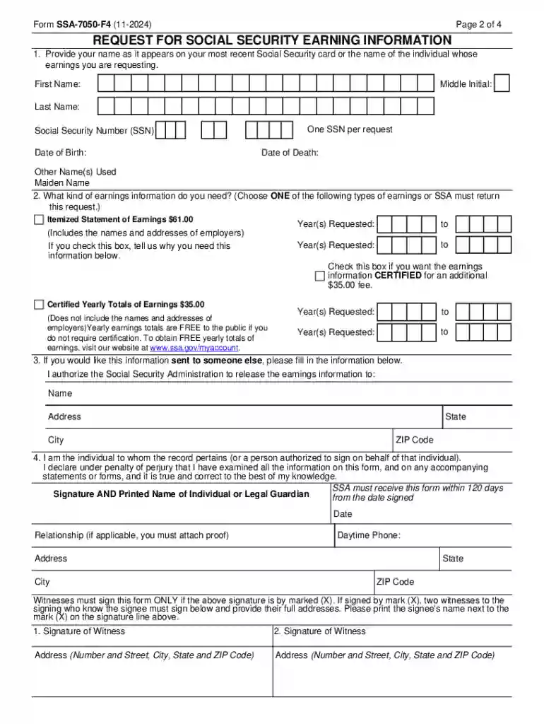 form ssa 7050 f4 online Preview on Page 1