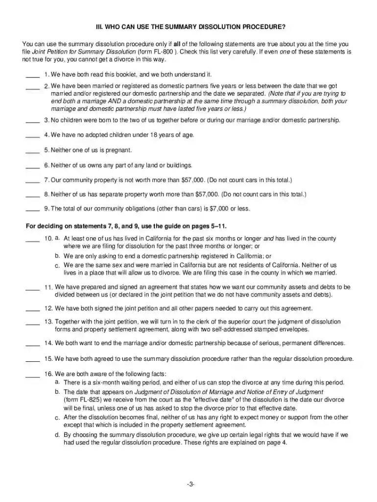 California Summary Dissolution Guide Preview on Page 1