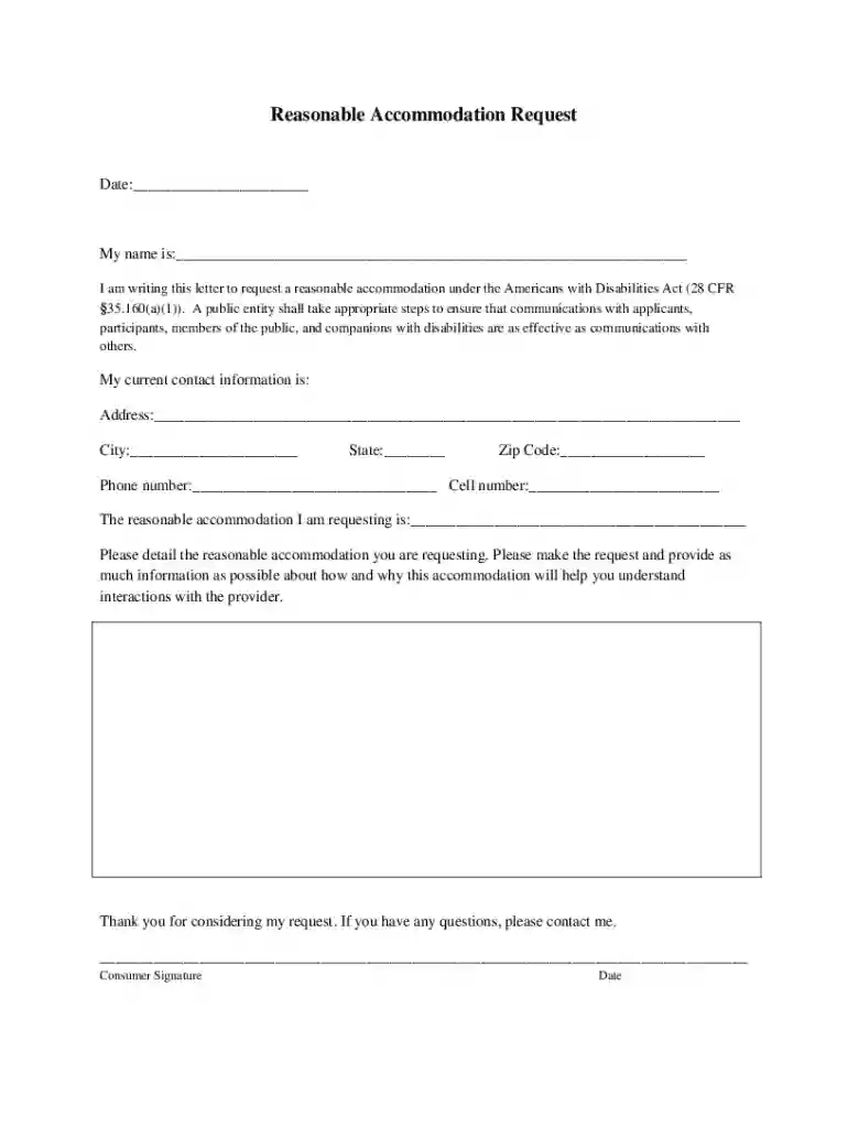 What are some sample letters requesting an ADA Preview on Page 1