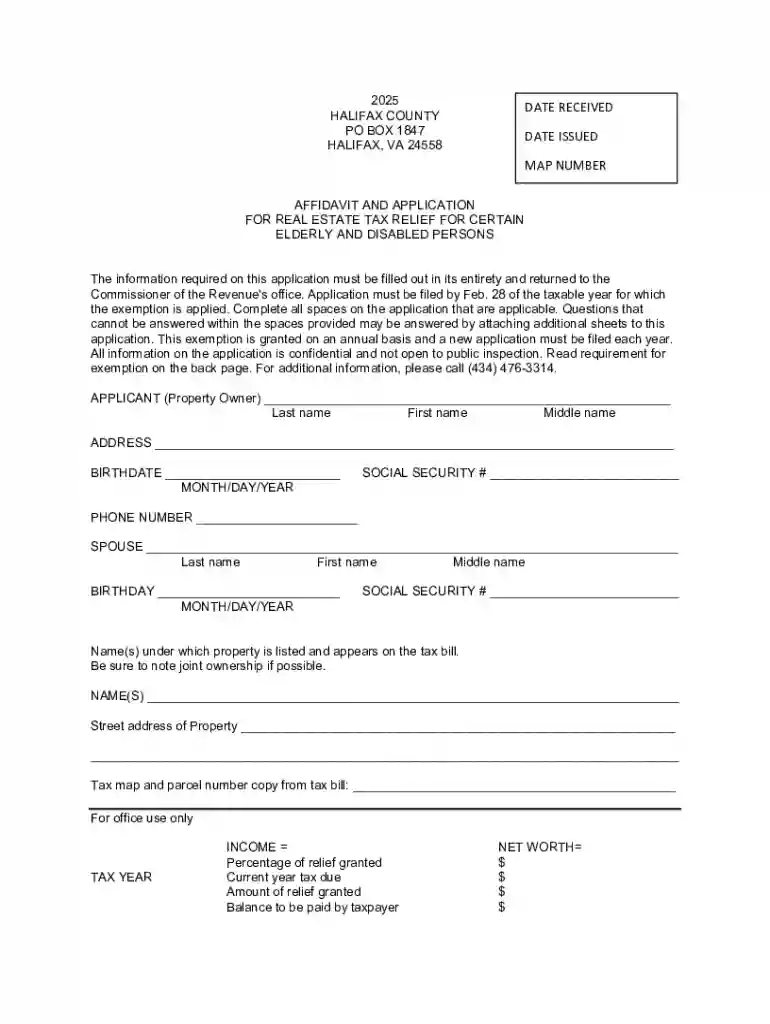 TAX RELIEF FOR THE ELDERLY AND DISABLED Preview on Page 1
