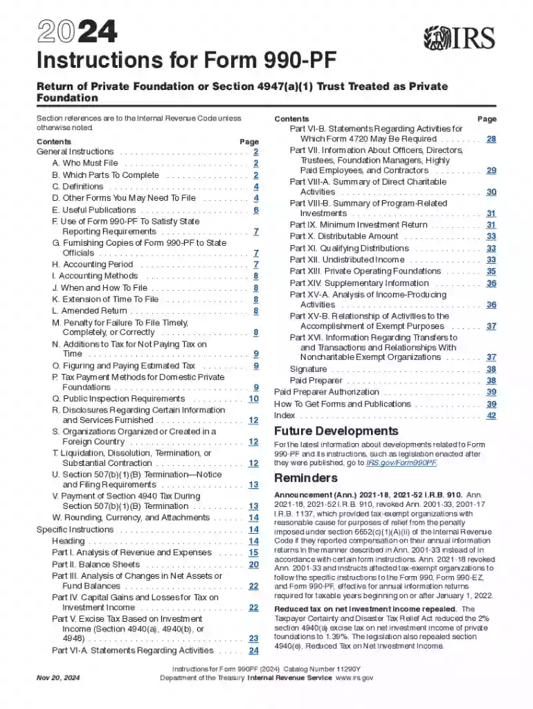 form 990pf instructions Preview on Page 1