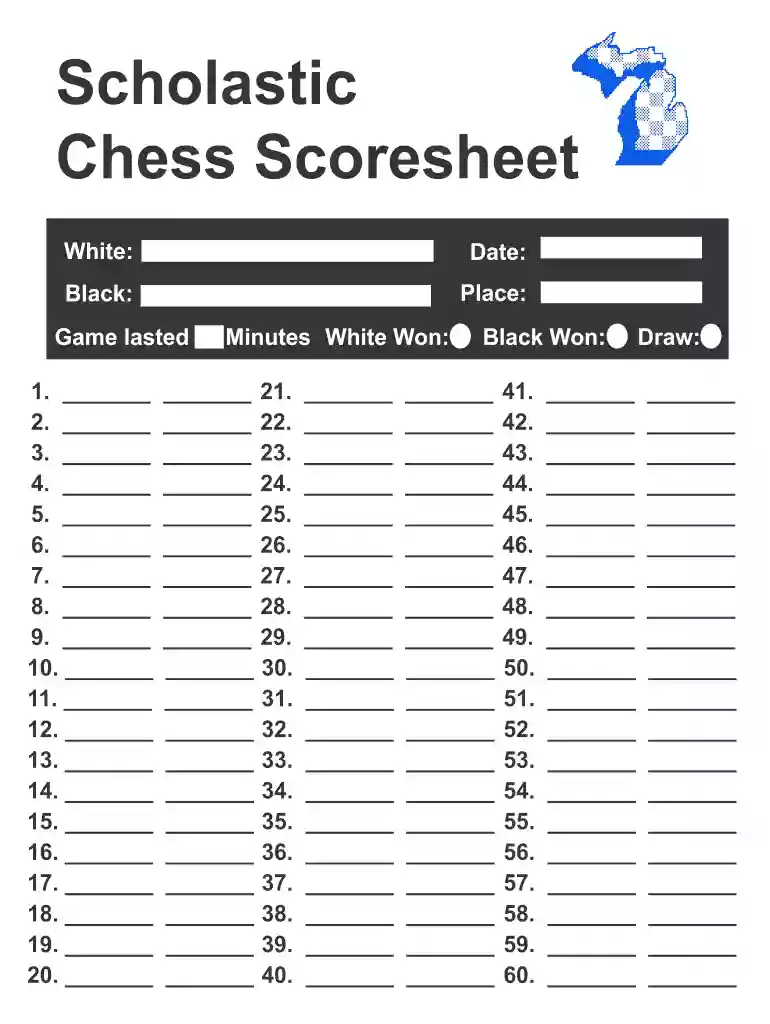 chess score sheet pdf Preview on Page 1