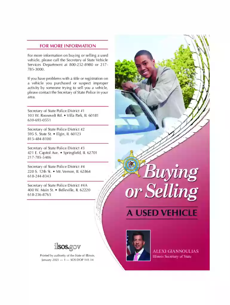 Buying or Selling a Vehicle in Illinois Preview on Page 1