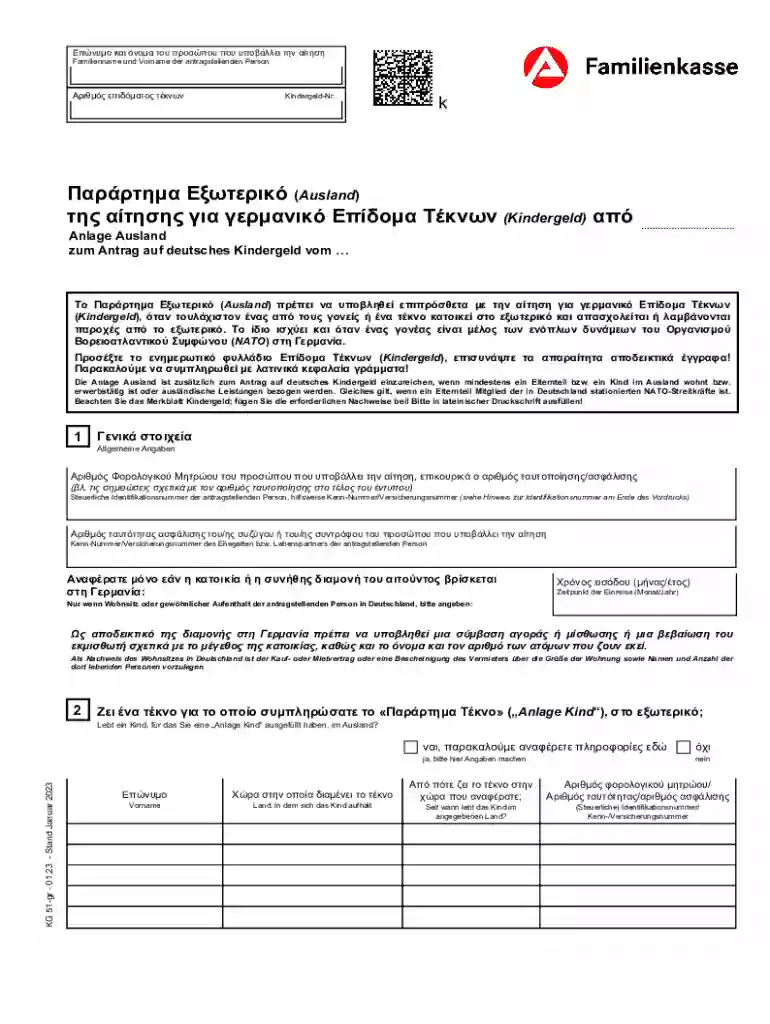 zum Antrag auf deutsches Kindergeld vom Preview on Page 1