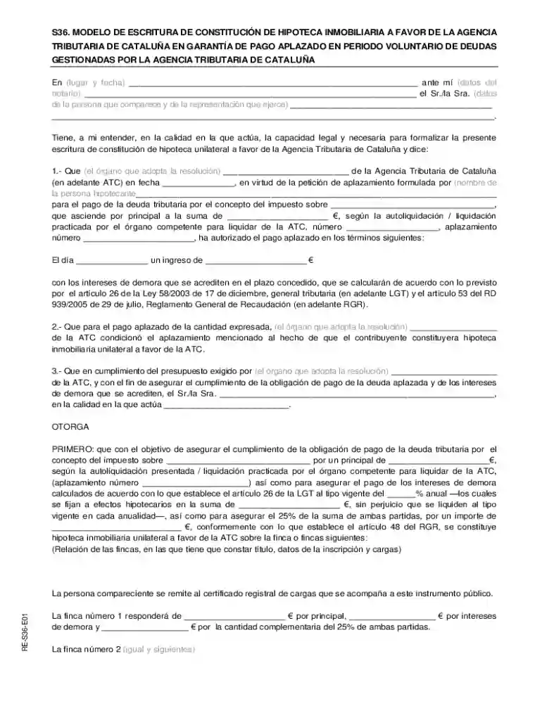 Modelo De Escritura De Constituci n De Hipoteca Inmobiliaria Preview on Page 1