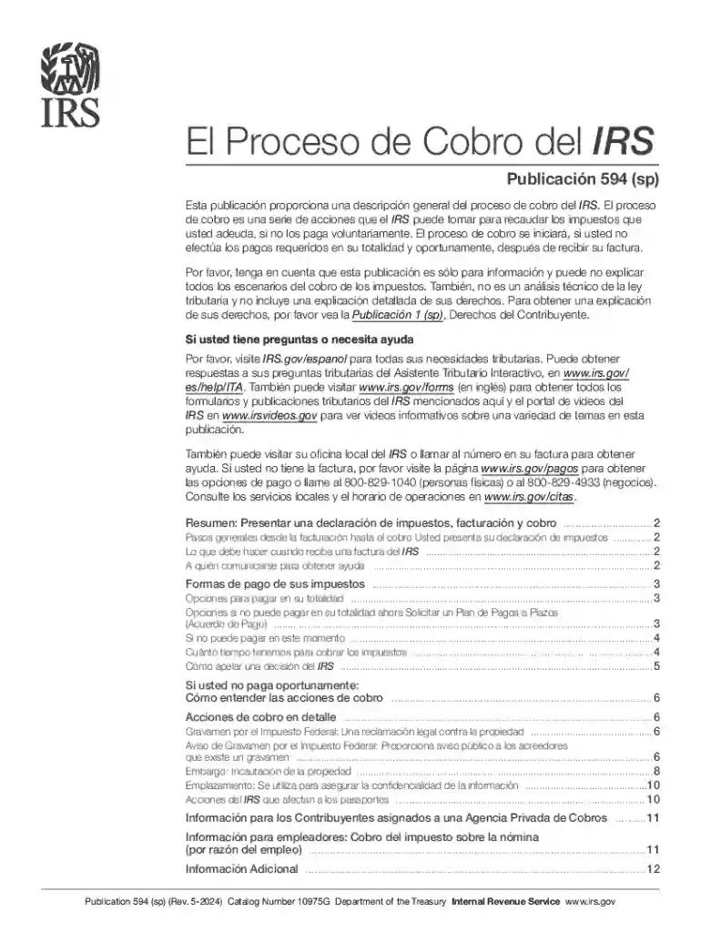 publication 594 Preview on Page 1