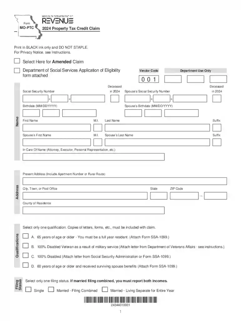 mo ptc form 2024 Preview on Page 1