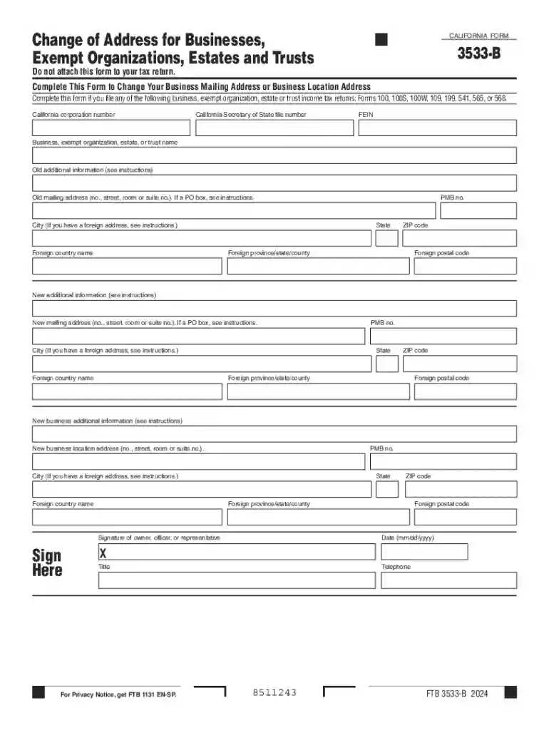 3533 b form Preview on Page 1