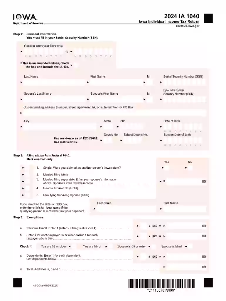 iowa 2024 form Preview on Page 1