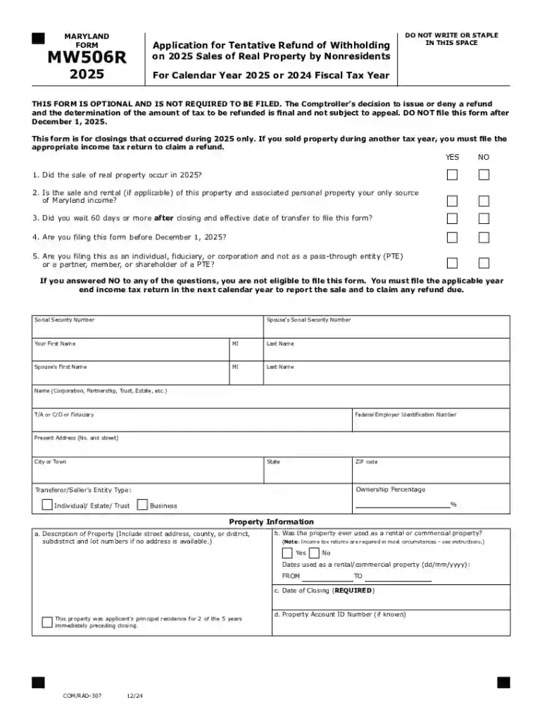 mw506r form Preview on Page 1