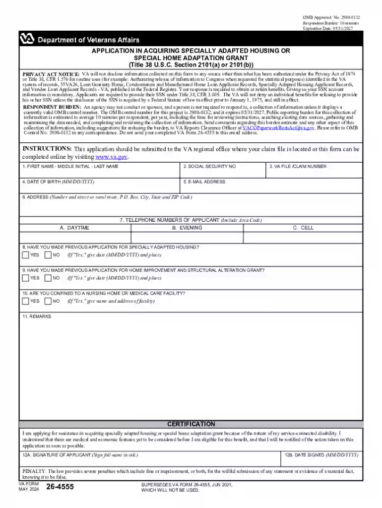 va form 26 4555 Preview on Page 1