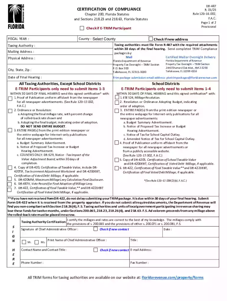 Certification of Compliance Preview on Page 1