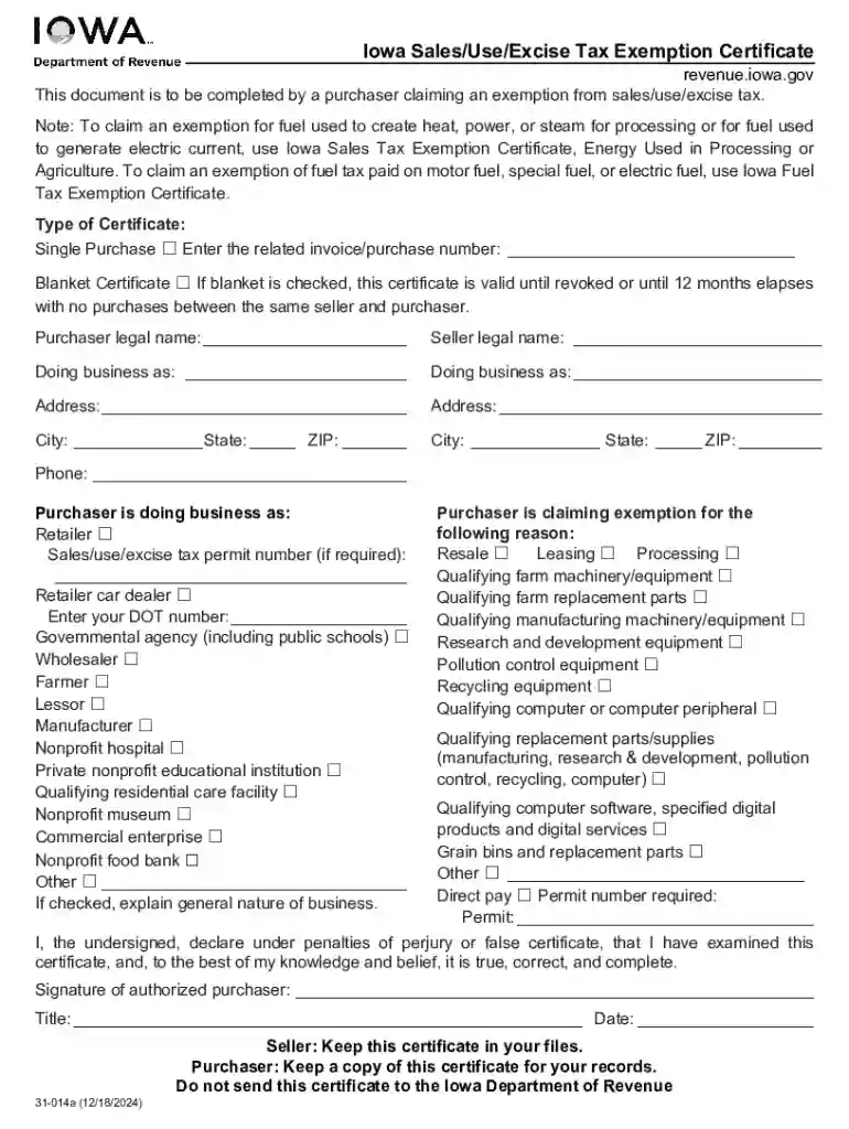 iowa tax exemption Preview on Page 1