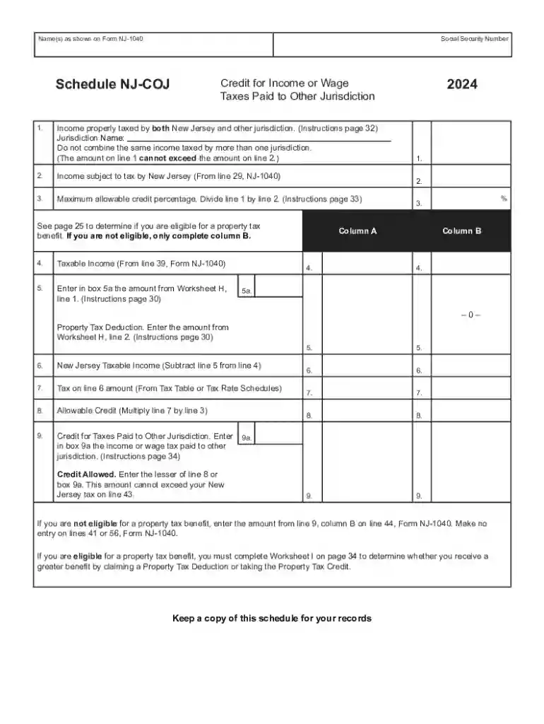 2024 Schedule NJ-COJ Preview on Page 1