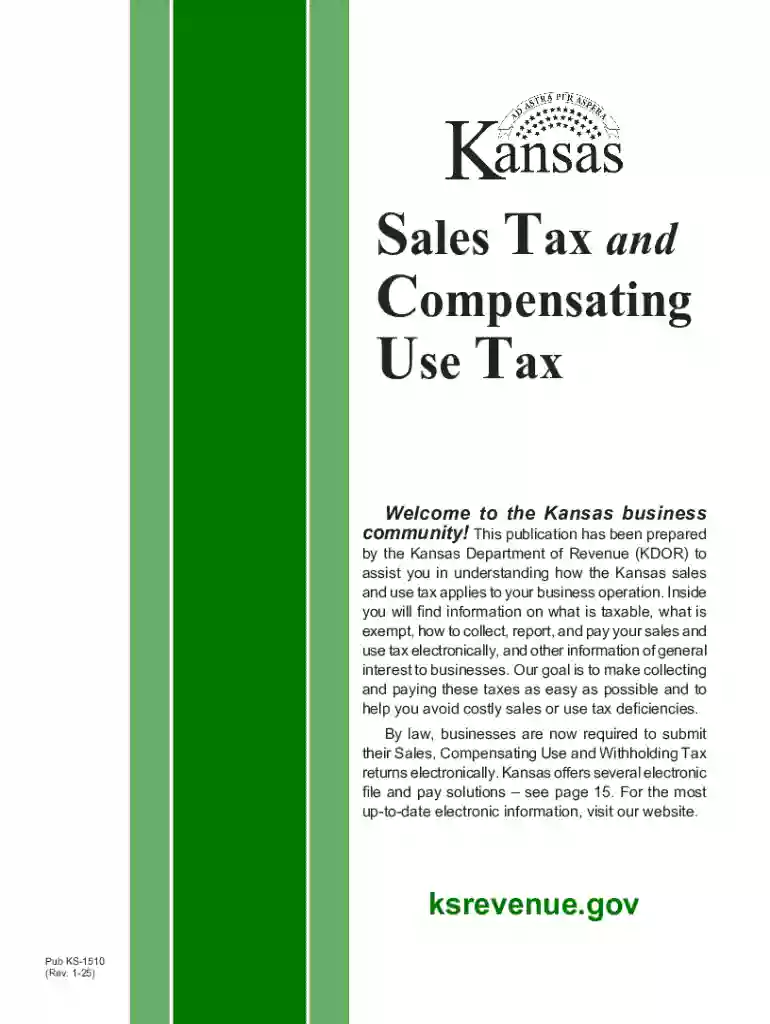 Pub KS-1510 Sales Tax and Compensating Use Tax Booklet Rev 11-24 Preview on Page 1