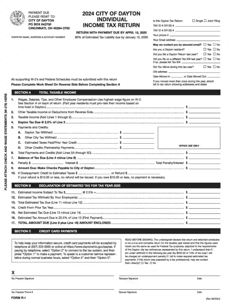 Dayton Individual Return 24 Preview on Page 1