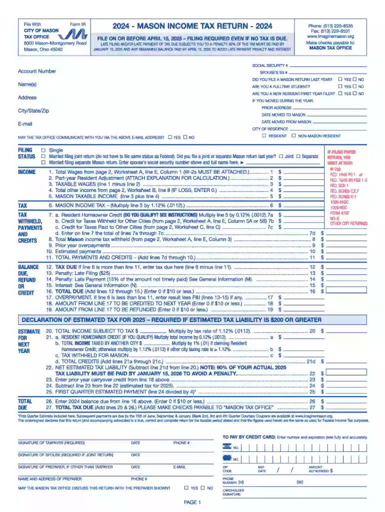 Mason Individual Return 24 Preview on Page 1