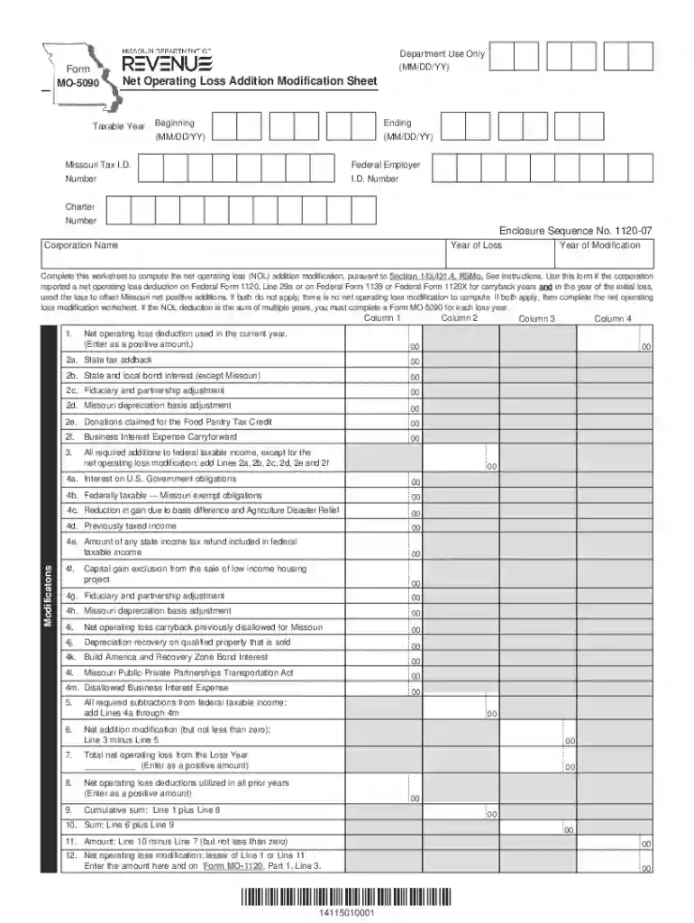 missouri net operating loss Preview on Page 1