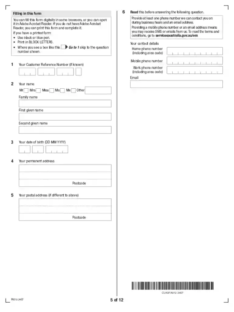 Residential Aged Care Property details for Services Australia and Preview on Page 1