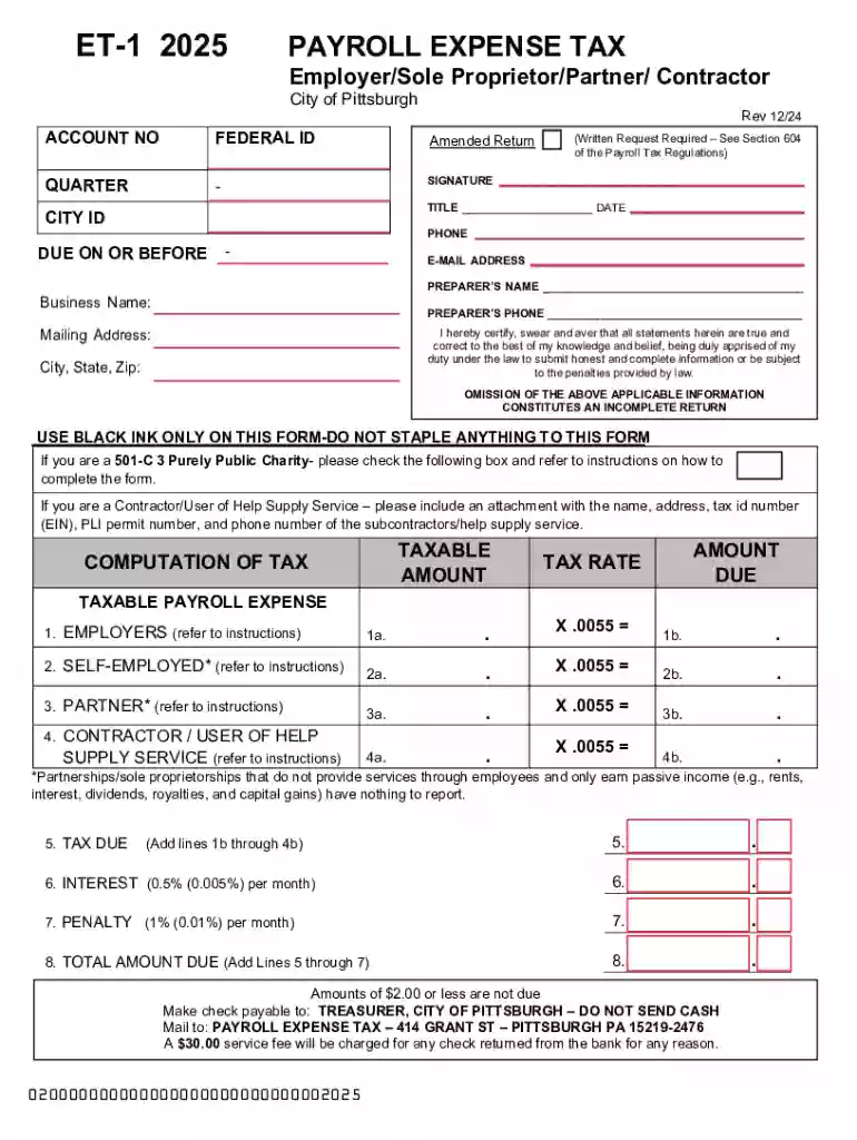 Payroll Expense Tax- FAQs Preview on Page 1