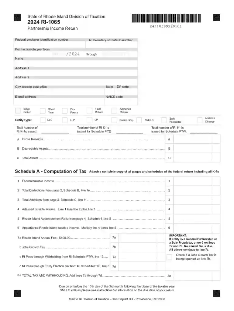 Rhode Island Payroll Tax Registration and Information for Preview on Page 1