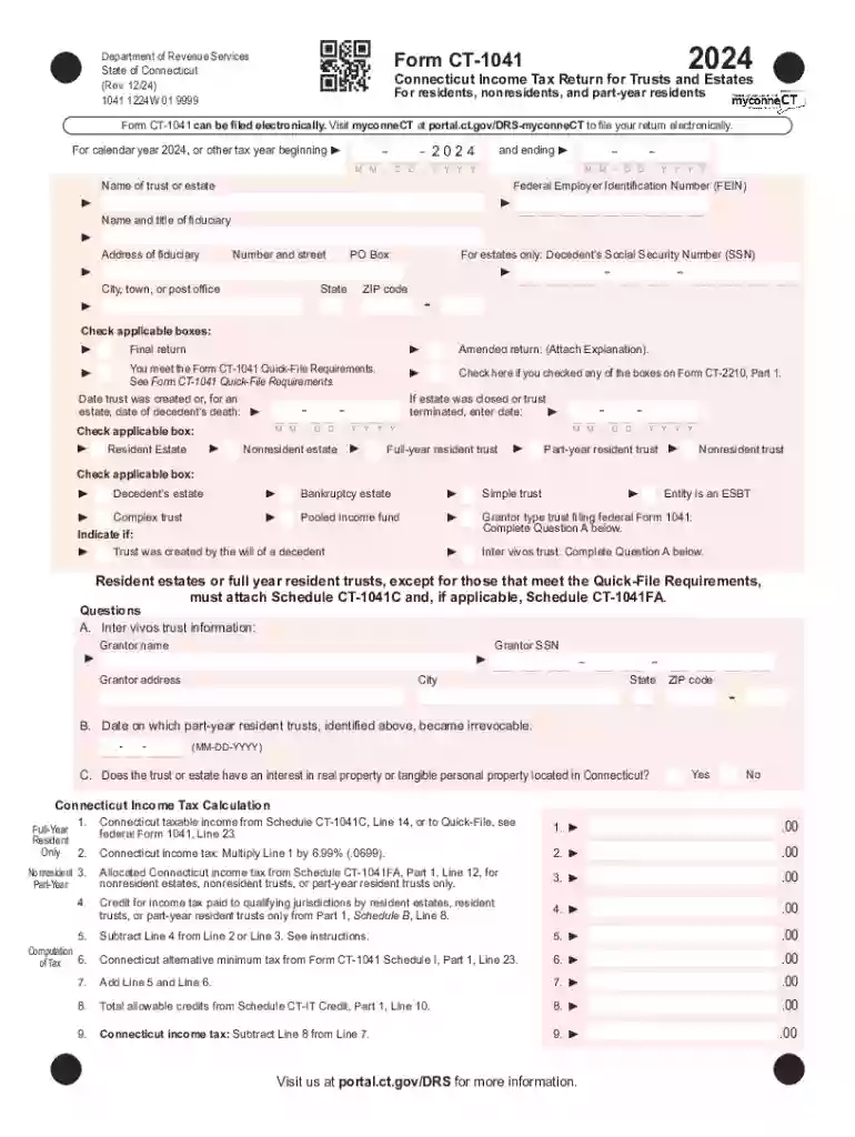 Filing IRS Form 1041: A Guide for Estates and Trusts Preview on Page 1