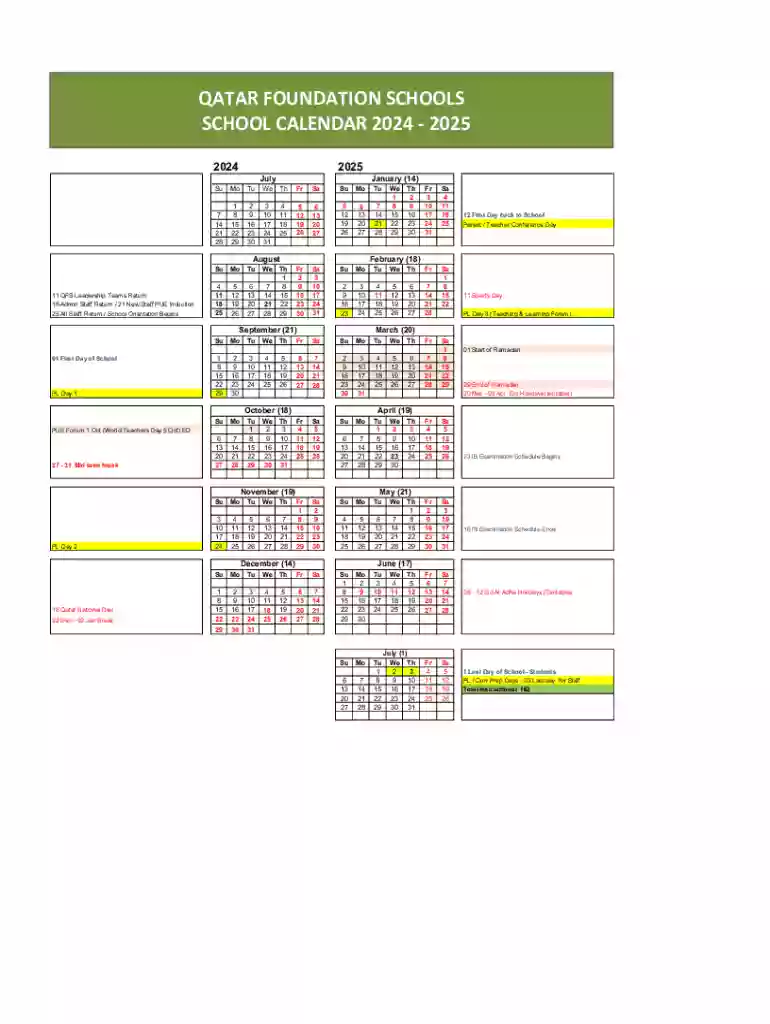 QFS Calendar 24 25 Preview on Page 1