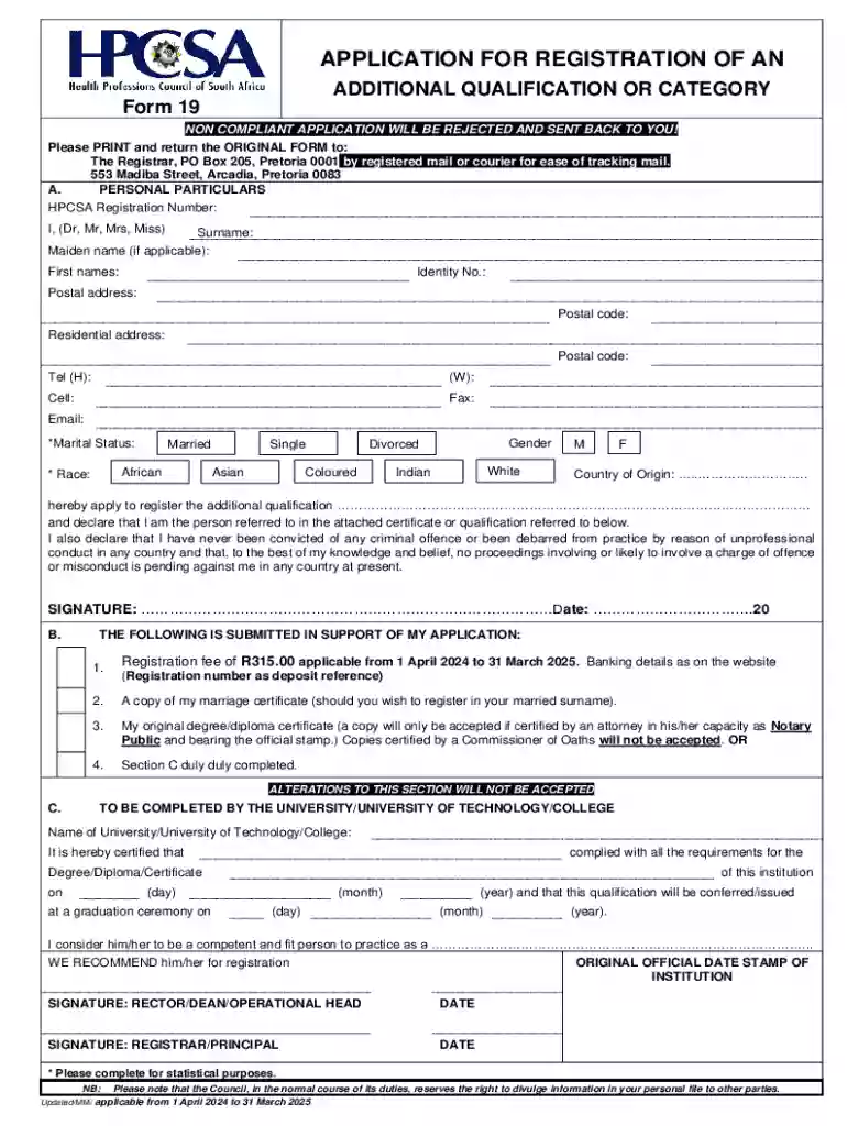 Form 19 Preview on Page 1