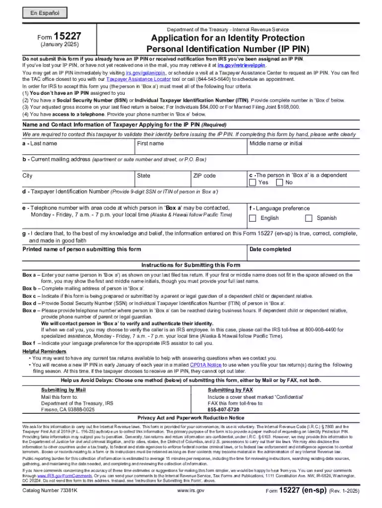 15227 form Preview on Page 1